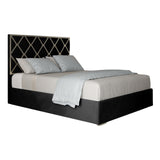 Repose Upholstered Soft Velvet Metal Designer Bed Frame