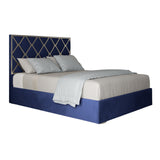 Repose Upholstered Soft Velvet Metal Designer Bed Frame
