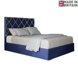 Repose Upholstered Soft Velvet Metal Designer Bed Frame