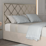Repose Upholstered Soft Velvet Metal Designer Bed Frame