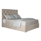 Repose Upholstered Soft Velvet Metal Designer Bed Frame