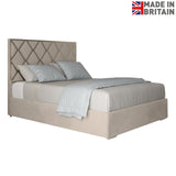 Repose Upholstered Soft Velvet Metal Designer Bed Frame