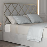 Repose Upholstered Soft Velvet Metal Designer Bed Frame