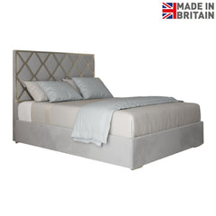 Repose Upholstered Soft Velvet Metal Designer Bed Frame