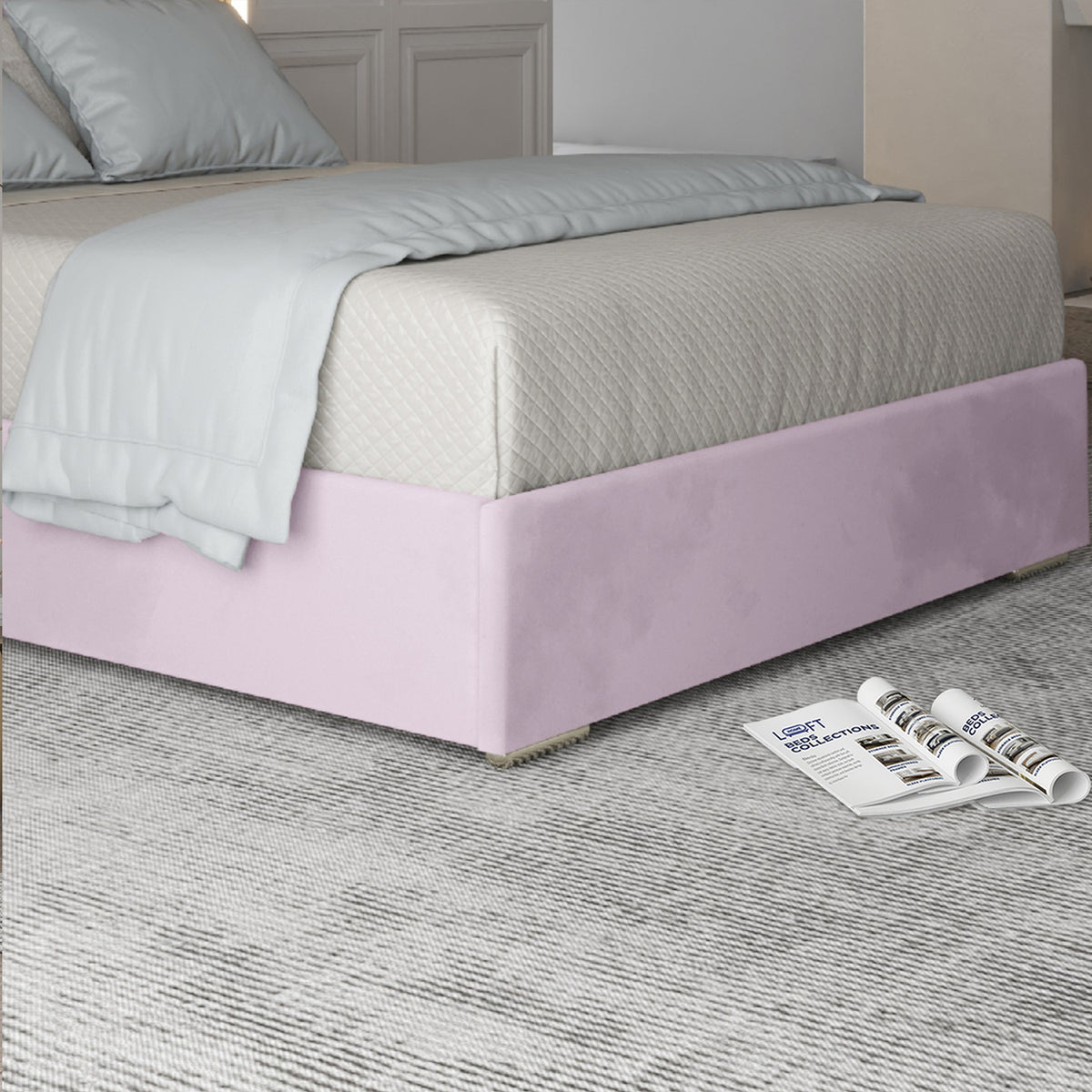 Repose Upholstered Soft Velvet Metal Designer Bed Frame