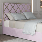Repose Upholstered Soft Velvet Metal Designer Bed Frame