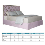 Repose Upholstered Soft Velvet Metal Designer Bed Frame