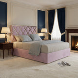 Repose Upholstered Soft Velvet Metal Designer Bed Frame