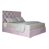 Repose Upholstered Soft Velvet Metal Designer Bed Frame