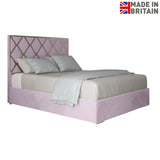 Repose Upholstered Soft Velvet Metal Designer Bed Frame