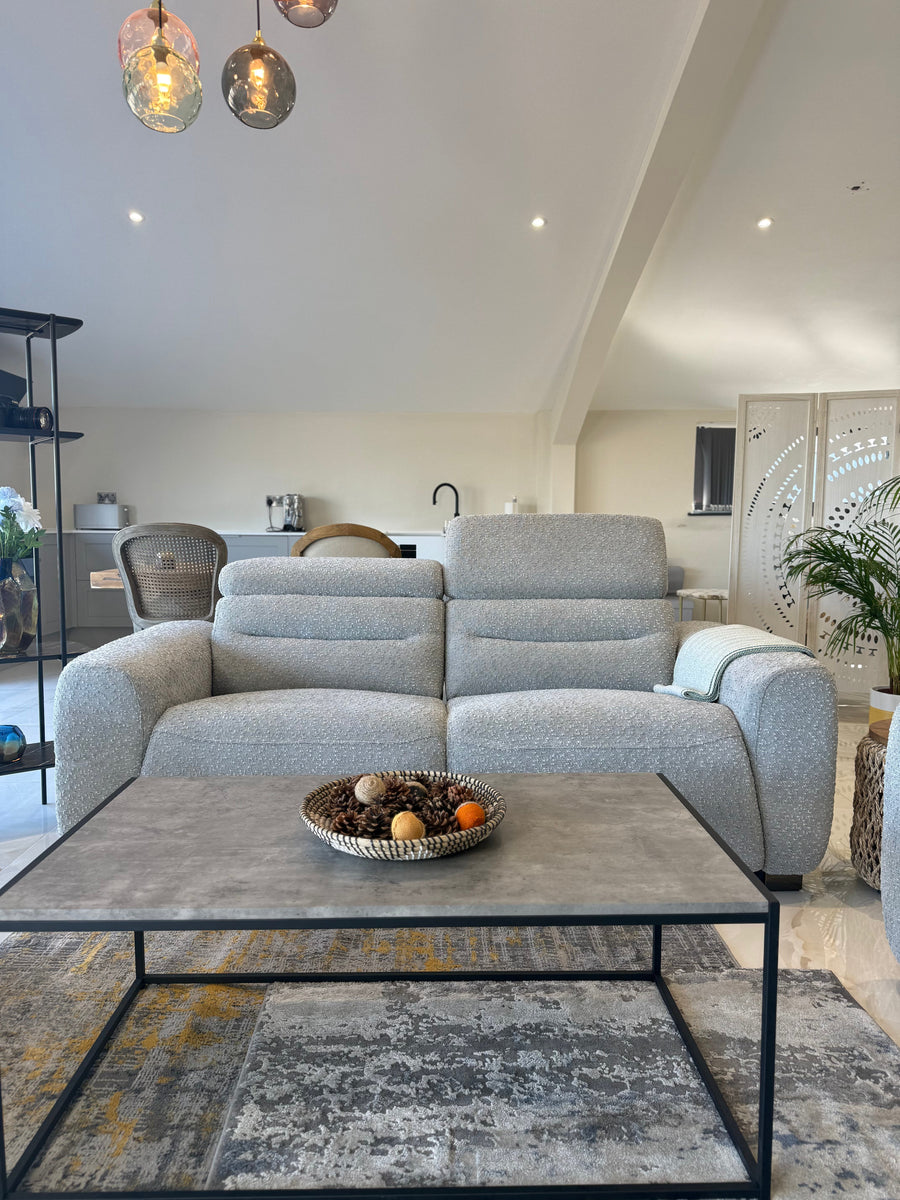 Ashbourne Grey Boucle 3 Seater Electric Recliner Sofa – view 2