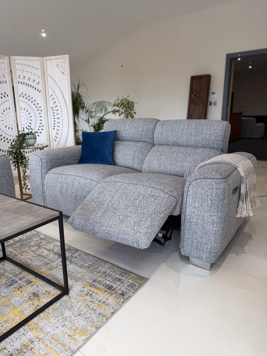 Buxton Grey 2 Seater Electric Recliner Sofa – view 3