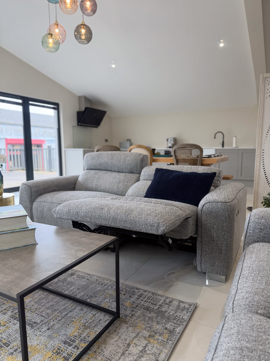 Buxton Grey 3 Seater Electric Recliner Sofa – view 2