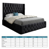 Wayno Straight Winged Upholstered Soft Velvet Designer Bed Frame