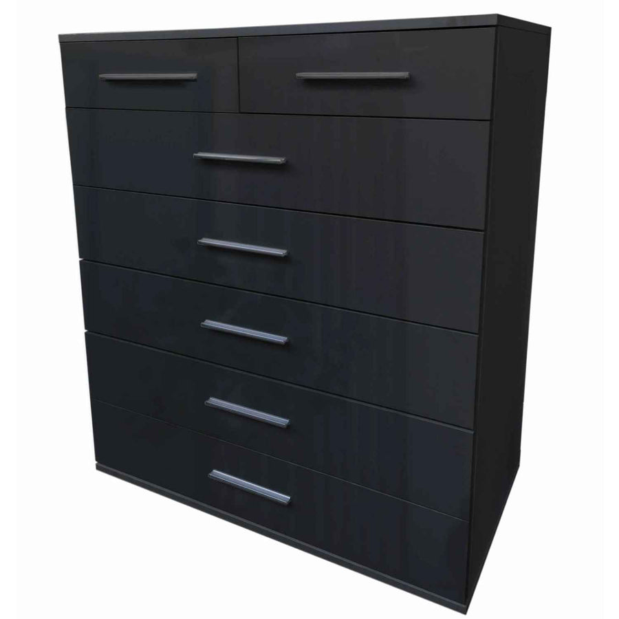 Windsor Gloss Black 5 Plus 2 Chest of Drawers
