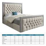Rincon Glitter Border Upholstered Soft Velvet Designer Bed Frame