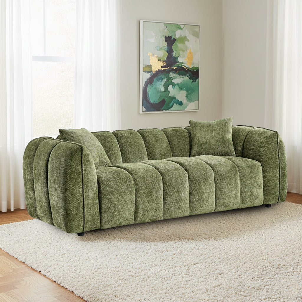 Venice 3 Seater Sofa In Olive
