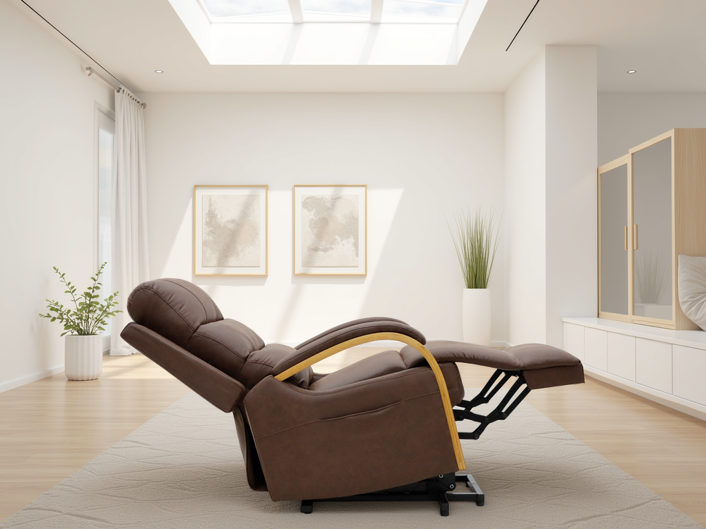Vigo Electric Reclining Chair In Brown
