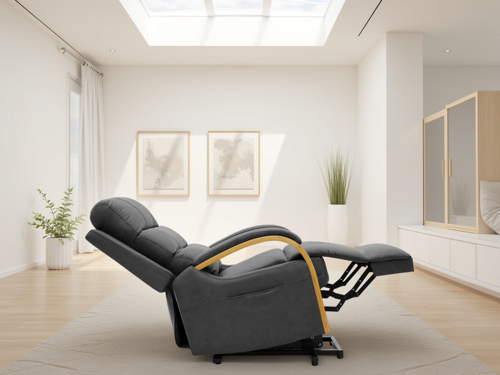 Vigo Electric Reclining Chair In Grey