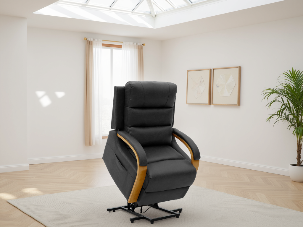 Vigo Electric Reclining Chair In Grey