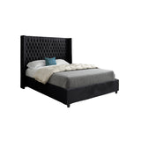 Serenova Straight Winged Upholstered Soft Velvet Designer Bed Frame