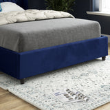 Serenova Straight Winged Upholstered Soft Velvet Designer Bed Frame