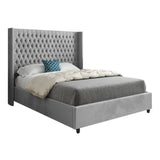 Serenova Straight Winged Upholstered Soft Velvet Designer Bed Frame