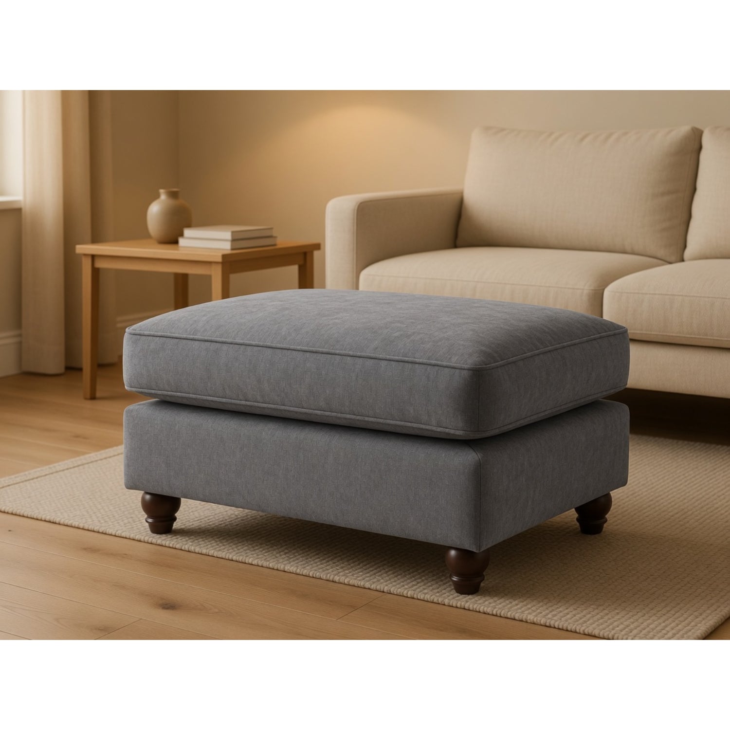 Windsor Fullback Sofa Footstool in Grey