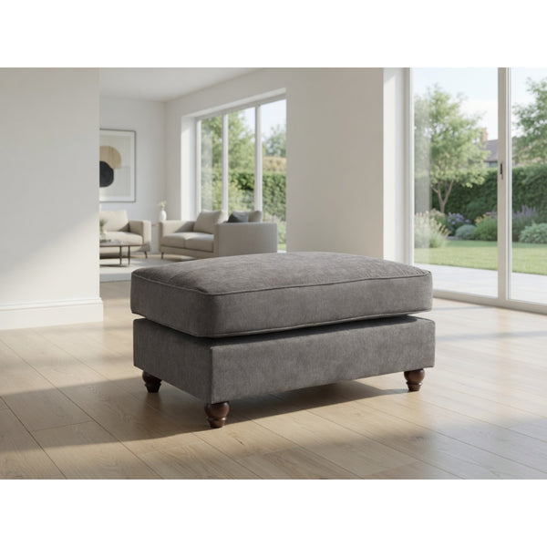 Windsor Fullback Sofa Footstool in Grey