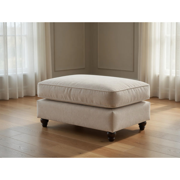 Windsor Fullback Sofa Footstool in Stone