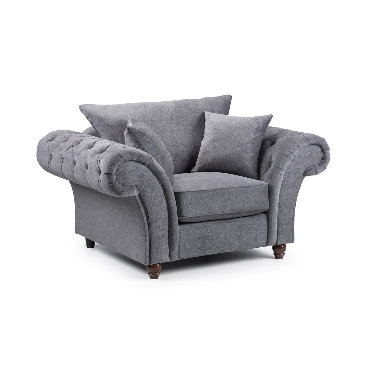 Windsor Fullback Sofa Armchair in Grey