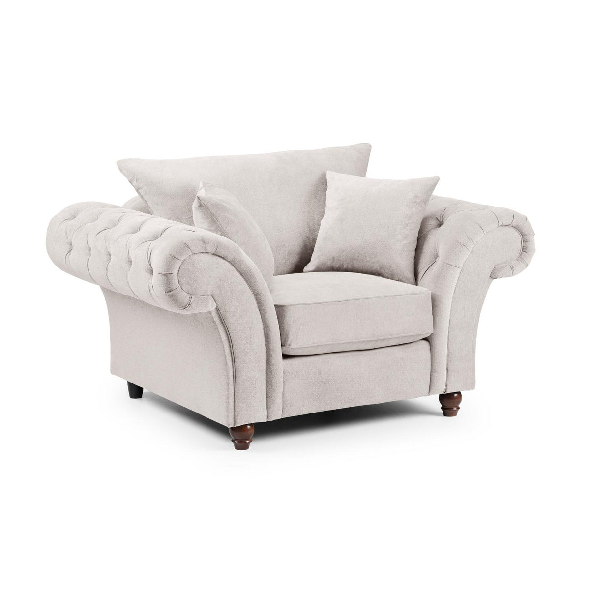 Windsor Fullback Sofa Armchair in Stone