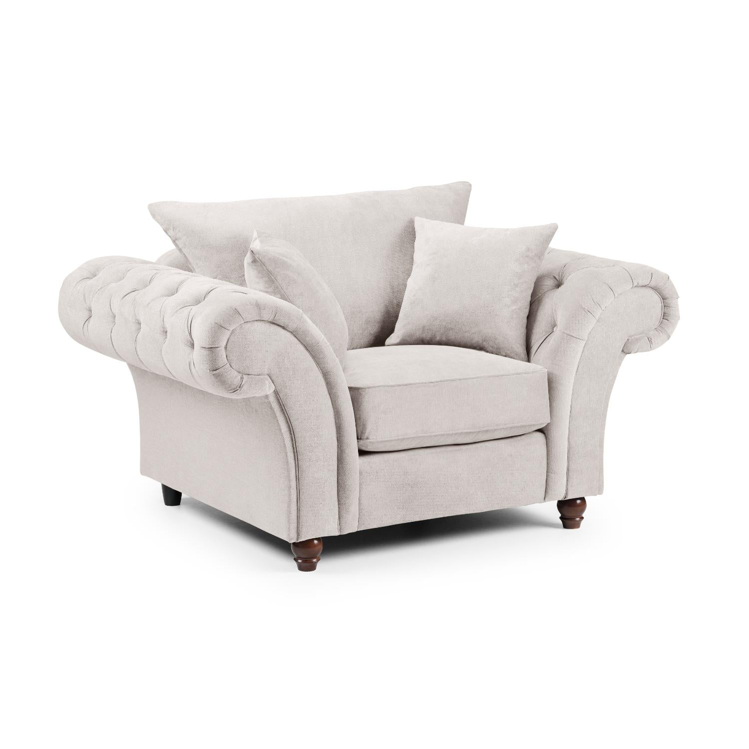 Windsor Fullback Sofa Armchair in Stone