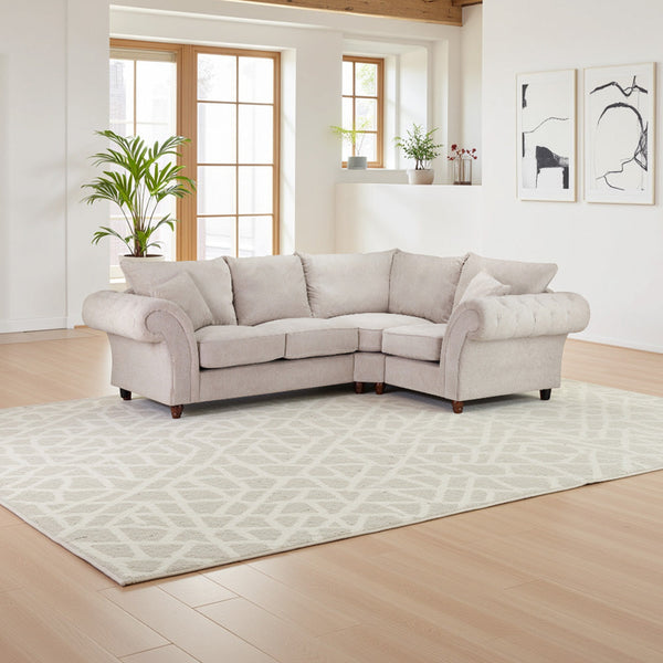 Windsor Fullback Stone Right Hand Facing Corner Sofa