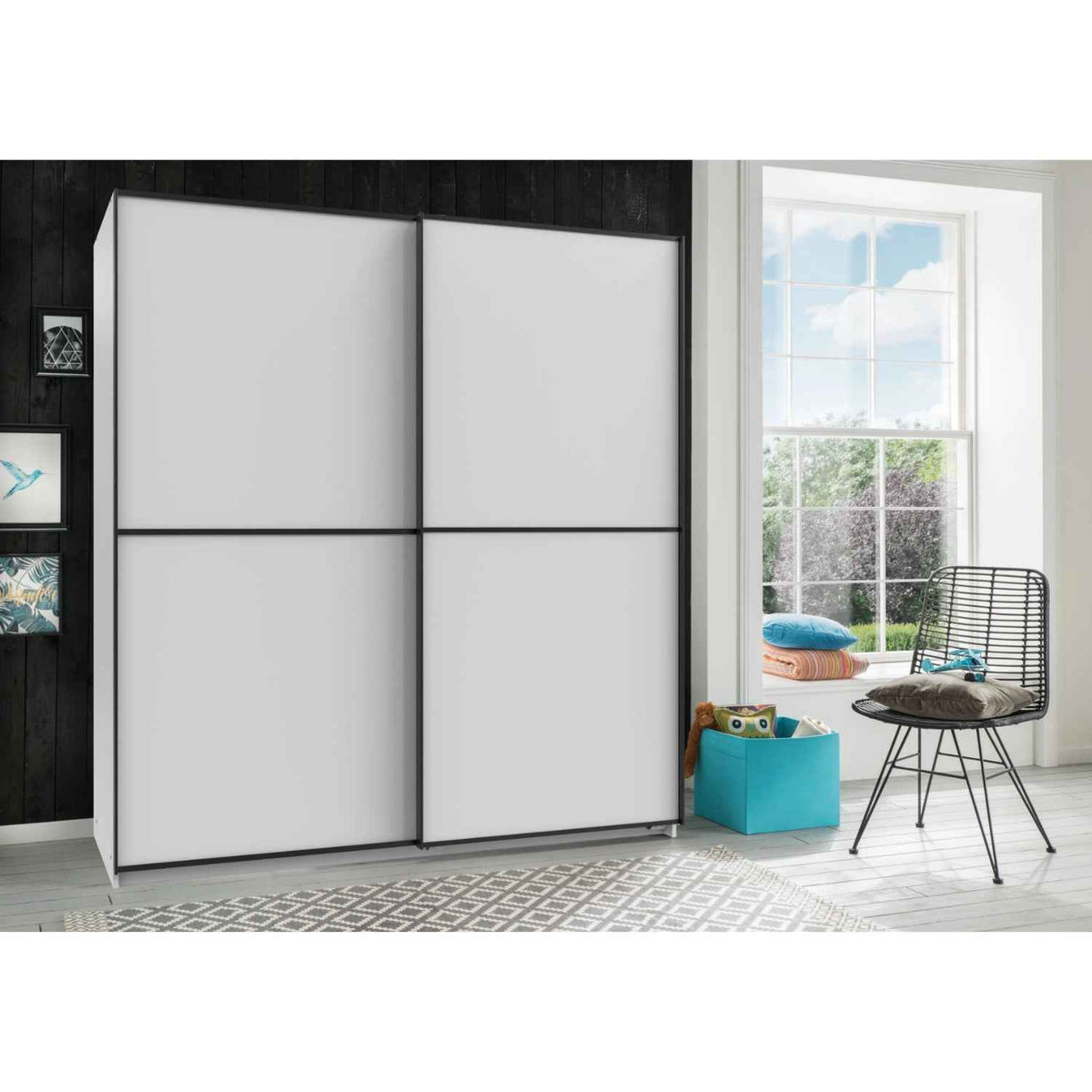 Ludlow White sliding Wardrobe Depth 65 CM