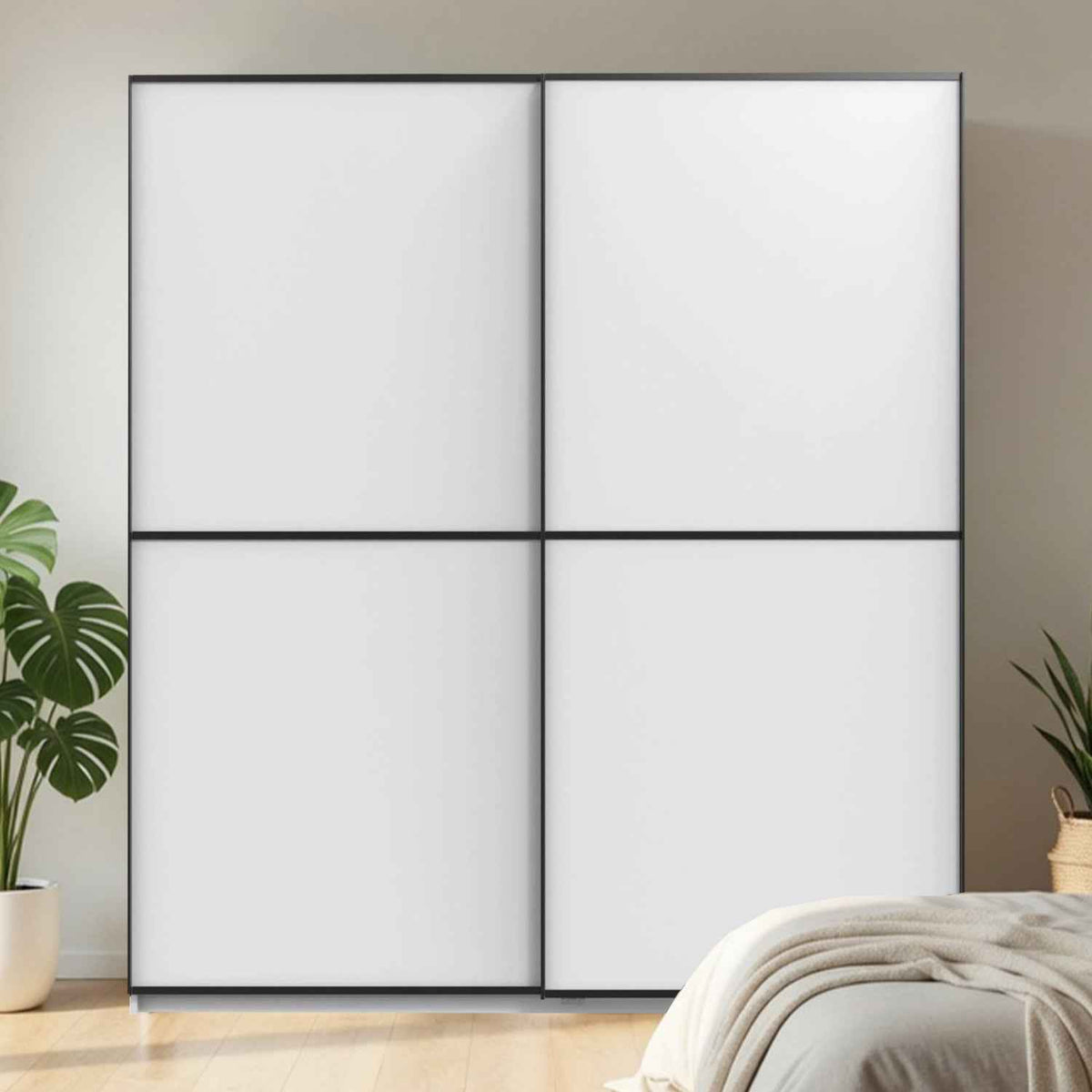 Ludlow White sliding Wardrobe Depth 65 CM