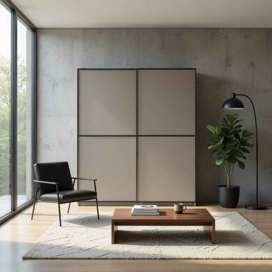 Ludlow 135cm Grey Sliding Door Wardrobe