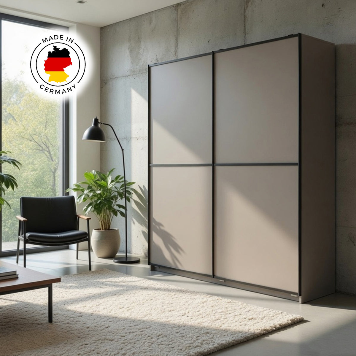Ludlow 135cm Grey Sliding Door Wardrobe - image 6