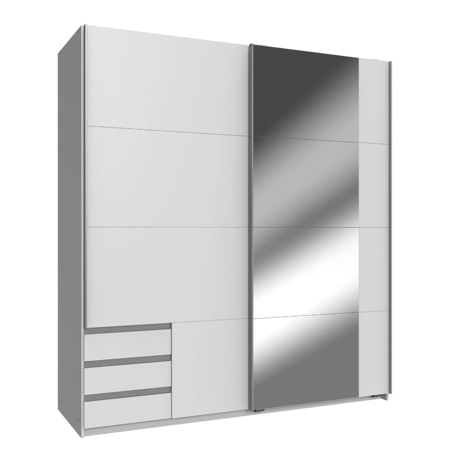 Eastleigh White 2 Door Sliding Wardrobe with Mirror - image 2