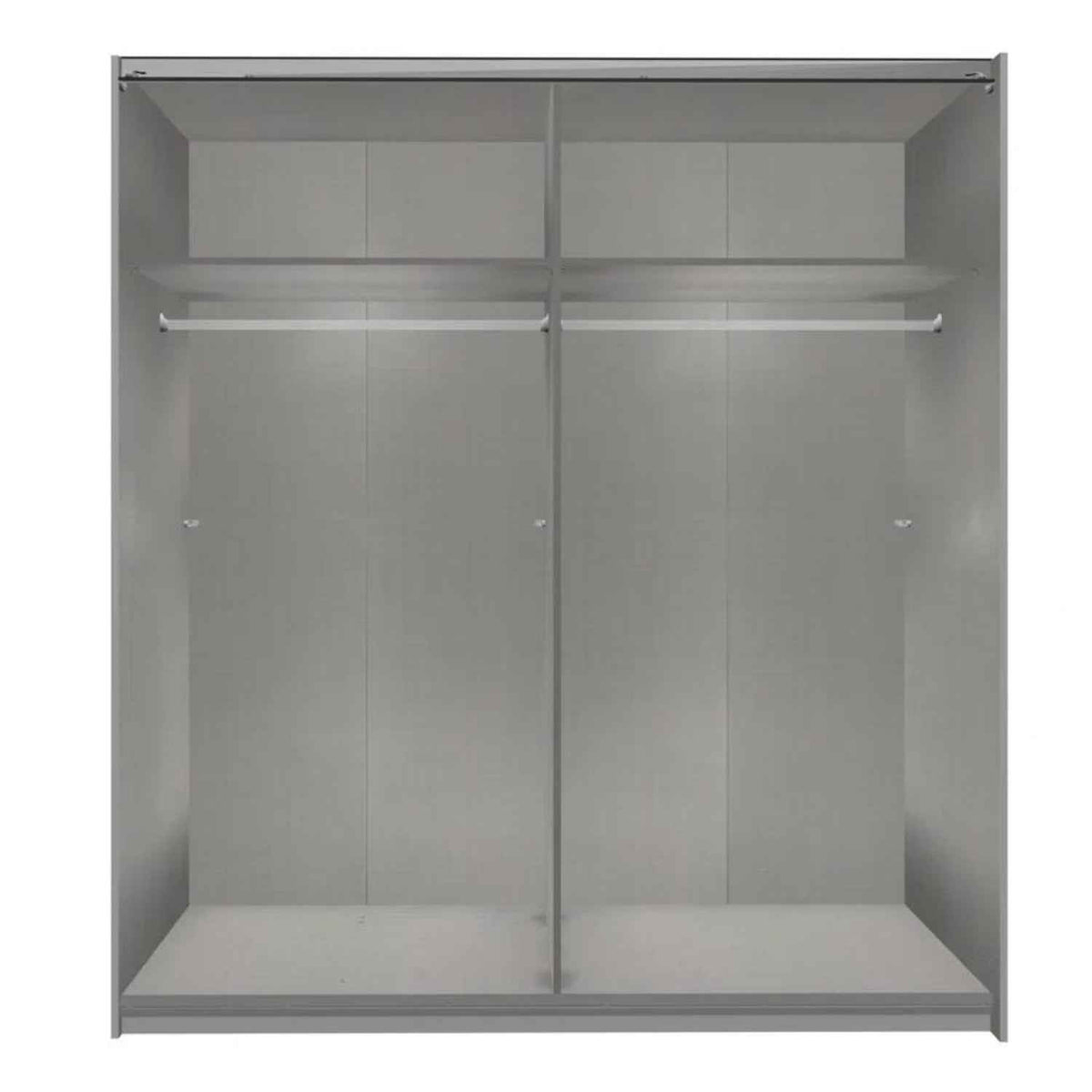 Norbury 2 Door Sliding Wardrobe in White with Oak Slat Effect