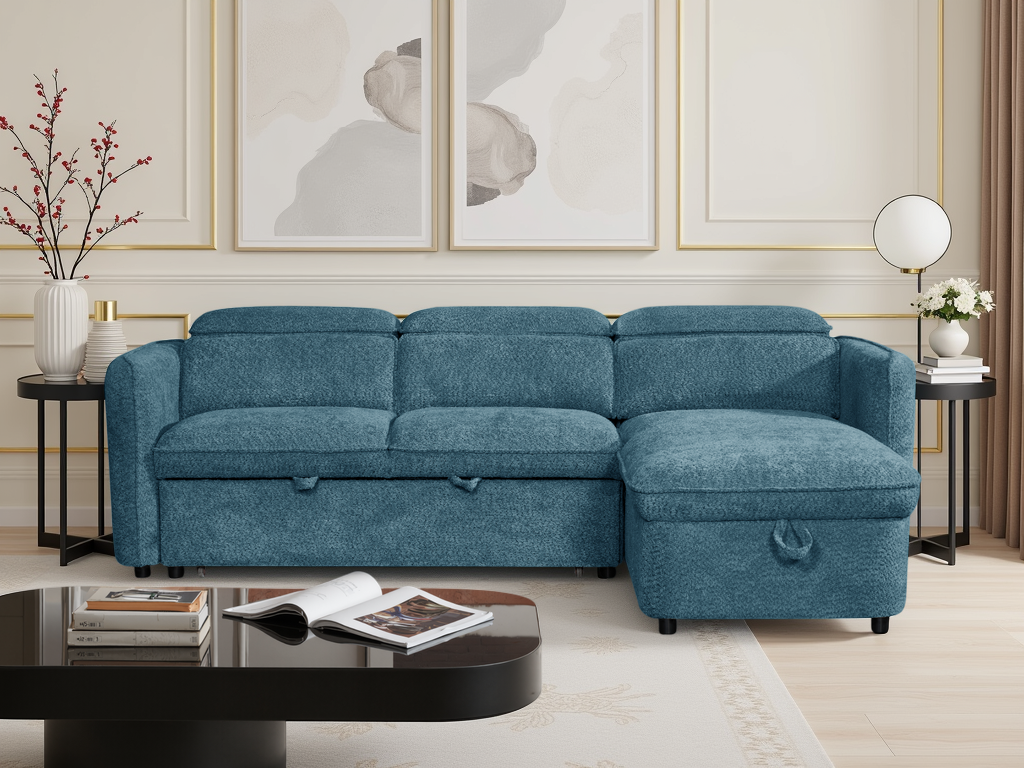 Capri Sofabed Universal Corner In Blue
