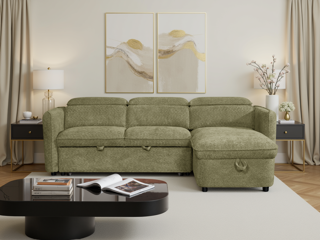 Capri Sofabed Universal Corner In Green