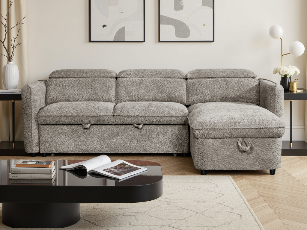 Capri Sofabed Universal Corner In Grey