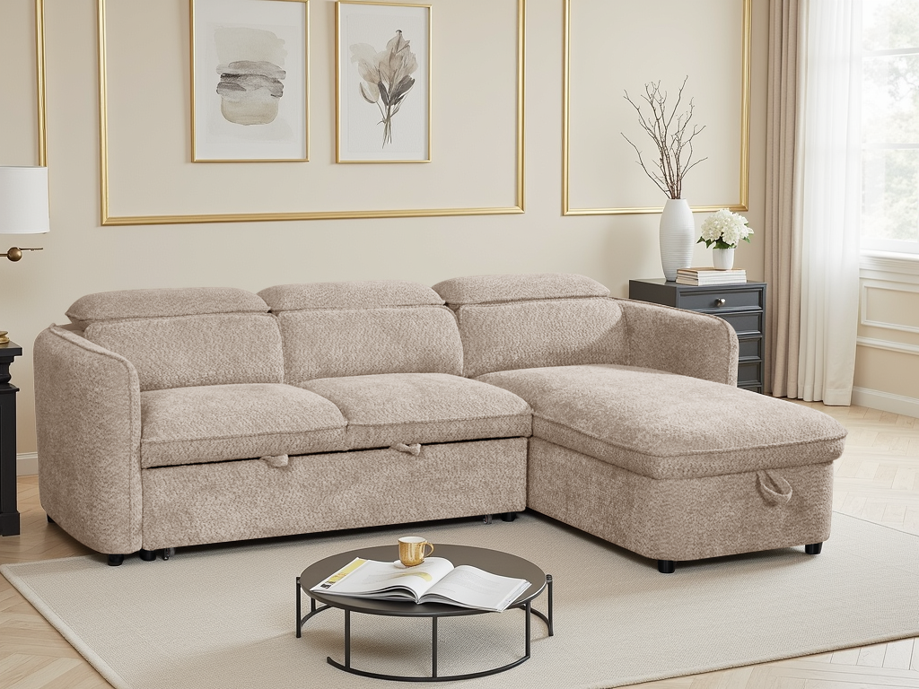 Capri Sofabed Universal Corner In Beige