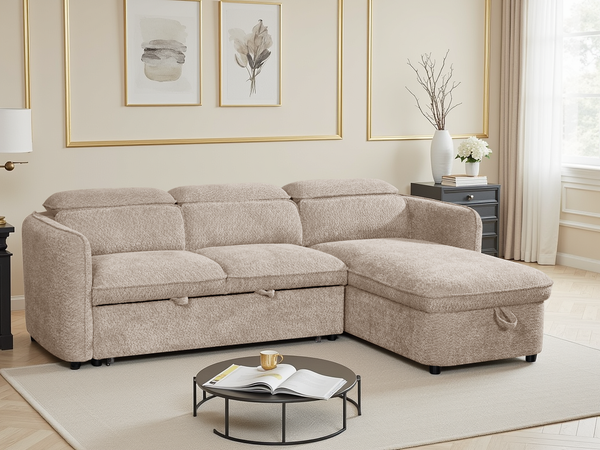 Capri Sofabed Universal Corner In Beige