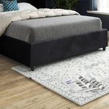 Winchester Curved Top Curved Winged Upholstered Soft Velvet Designer Bed Frame