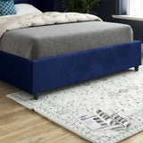 Winchester Curved Top Curved Winged Upholstered Soft Velvet Designer Bed Frame