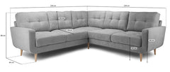 Aurora Grey Large Corner Sofa