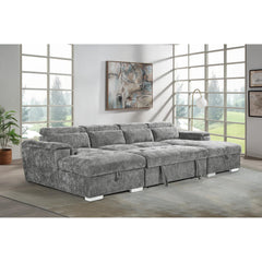 Alaya Large U Shape Sofa Bed - Grey