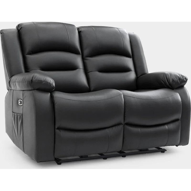 Alva Electric Recliner Sofa Black 2 Seater